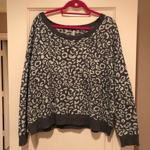 Free People Leopard Print Sweater